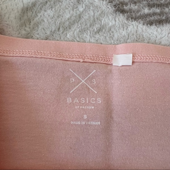 PacSun Light Pink Off the Shoulder Crop Top - Picture 3 of 3